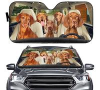 Vizsla Dog Car Sunshade Window Windshield, Pet Car Windshield Sunshade,Foldable Sun Blocker UV Ray Reflector Auto Front Window Sun Shade Visor Shield for Car Truck,SUV,Keeps Vehicle Cool