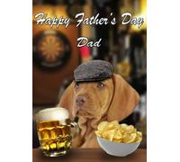 Vizsla Dog Father's Day Personalised Greeting Card A5 Dad Step-Dad Pub PC107
