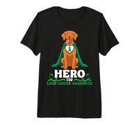 Vizsla Dog Hero for Liver Cancer Awareness Support Warrior Premium T-Shirt