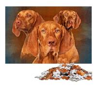 Vizsla Hungarian Pointer Jigsaw Puzzles for Adults 1000 Piece Wooden Puzzles for Birthdays And Holidays 1000 PCS(75x50cm)