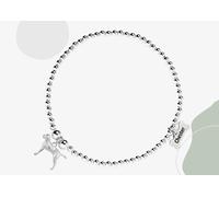 Vizsla Silver Ball Bead Bracelet - Personalised