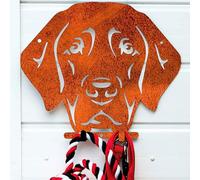 Vizsla Weimaraner Dog Lead Hook Holder Great Dane Pet Leash Coat Hanger Accessories Pointer Collar Wall Storage Lover Owner Gift Home Ornament Decoration (Natural Oxidised Dog Leash Holder)