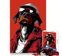 Vizslador Rapper Star Dog Jigsaw Puzzles 1000 Pieces for Teenagers Improve Memory Peaceful Fun Laser Cut Heartfelt Gift (38x26cm)