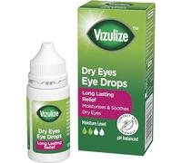 Vizulize Dry Eyes Eye Drops 10ml - Long Lasting Relief, Moisturizes & Soothes Dry Eyes