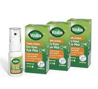 Vizulize Triple Action Soothing Relief Dry Eye Mist, 10ml - 3 Pack