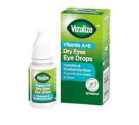 VIZULIZE Vitamin A & E Dry Eyes Eye Drops 10ml - Soothing Eye Drops for Dry Eyes - Hydrating Formula - Contact Lens Friendly - Daily Use