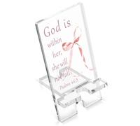 vizuzi God is Within Her She Will Not Fall Phone Holder, Inspirational Christian Bible Verse Cell Phone Stands, Motivational Religious Faith Prayer Gifts for Women, Boss, Coworker, Friend ZPH1
