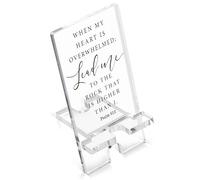 vizuzi When My Heart is Overwhelmed Phone Holder, Psalm 61:2 Bible Verse Cell Phone Stands, Motivational Religious Faith Christian Prayer Gifts for Women, Boss, Coworker, Colleague, Friend ZPH5