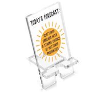 vizuzi Your Daily Forecast Acrylic Phone Holder, Funny Office Anxiety Cell Phone Stands, Sarcastic Work Burnout Humor Gifts for Women Men Colleague Boss Coworker Colleague Friend ZPH16