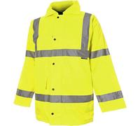 Vizwear 4Xl Yellow High Visibility 300D Quilted Waterproof 3/4 Length Parka Coat