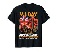 VJ Day 2025 80th Anniversary UK Flag Commemoration Victory T-Shirt