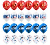 VJ Day 80th Anniversary Balloon, 24 Pieces Latex Balloons, 12 inch 2025 VJ Day Balloons, for Remembrance Day Street Indoor Outdoor Garden Party Decorations