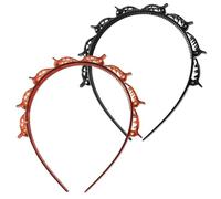 Vjeybv 2 Double Bangs Hairstyle Hairpin Teeth Comb Hair Hoop Headband With Clips Twist and Clip Headband/Korean Braided Multi-Layer Hollow Woven Headbands Hairpin Hair Band for Women Girls