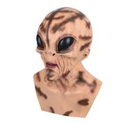 Vjeybv Alien Face Cover,Scary Halloween Adults,Realistic Full Head Latex Horror Face Cover,Halloween Alien Headwear Masquerade For Costume Props Carnival Party Adults Haunted House Stage Performance