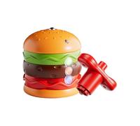 Vjeybv Battling Top for Kids - Luminous Fidget Hamburger Spinner - With Music, Portable Travel Game, Interactive Balance Toy for Home Kindergarten School Classroom
