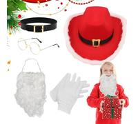 Vjeybv Beard | Santa Beard Wig,Santa Beard Wig, 5X Christmas Dress Up, Santa Costume Kids, Comfortable For Festive Season