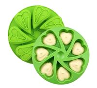 Vjeybv Cake Mold Silicone,7-Cavity Heart Shaped Reusable Baking Tray,Silicone Soap Mold - for Cake Jelly Dessert Chocolate Candy Soap Candle Making