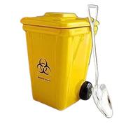 Vjeybv Ceramic Tea Coffee Mug with Handle, Wheeled Trash Can Themed Fun Mug, 400ml Tea Coffee Mugs with Spoon for Milk Cappuccino Soda Beer Wine Kitchen Living Room Birthday Party Women Men Coworkers