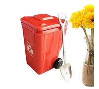 Vjeybv Ceramic Tea Coffee Mug with Handle, Wheeled Trash Can Themed Fun Mug, 400ml Tea Coffee Mugs with Spoon for Milk Cappuccino Soda Beer Wine Kitchen Living Room Birthday Party Women Men Coworkers