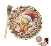 Vjeybv Christmas Shamanic Drums,Handmade Spiritual Music Shamanic Drum | Good-Looking Spiritual Instrument for Home, Work Area, and Outdoor Activities