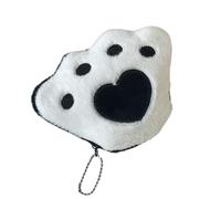 Vjeybv Cute Coin Pouch,Heart Cat Paw Cartoon Coin Purse | Women Bag Accessories Small Coin Pouch for Women Girls Earbuds Headphones Chargers