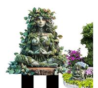 Vjeybv Garden Statues Outdoor, 2D Acrylic Whimsical Garden Stake Decor, Tree Man Fairy Earth Goddess Garden Statue Stakes, Weather-Resistant Flower Pot Decoration For Yard Lawn Patio Accessories