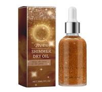 Vjeybv Glitter Body Oil, Body Makeup Dry High Gloss Shiny Oil, Brightening Ingredients Body Makeup Shine Glitter for Face, Shoulders, Eyes, Legs