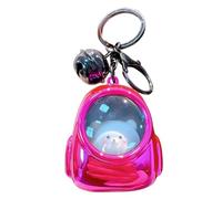 Vjeybv Glowing Keychain For Kids - LED Light Bear In Bag Key Chain Girly Wristlet Keychain | Adorable Key Chain Bag Charm For Party Favors, Bear Lover, Women