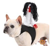 Vjeybv Halloween Dog Ghost Saddle Costume, Dog Halloween Cosplay Funny Awful Costume | Pet Costume Cosplay, Novelty Halloween Pet Ghost Saddle Costumes for for Halloween Puppy Kitten Cosplay