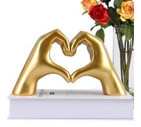 Vjeybv Heart-shaped Gesture Sculpture, Love Finger Statue Modern, Heart Hand Statue Gesture Decoration, Hand Love Statue Sculpture Desktop Ornaments, Wedding Ornaments Home Offices Desktop Decorat