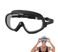 Vjeybv Swimming Goggles, Anti-fog Big Silicone Frame Adult Swim Goggles, Comfortable Swimming Goggle With Anti-fog Anti-UV For Men Women, No Hurting Nose Or Marking The Face For Summer Nighttime