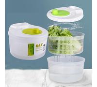 Vjeybv Vegetable Dryer Spinner, Large Capacity Salad Spinner Lettuce Dryer, spiralizer for Vegetables, Quick and Easy Multi-Use Dehydrator Drainer Kitchen Spinner for Greens, Berries, Fruits