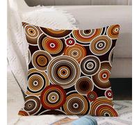 VJIZLOQB Throw Pillow Cushion Cover,Aboriginal art vector seamless background (2),Pillow Cover for Home Livingroom Couch Bed Sofa Decorate 16 x 16 in