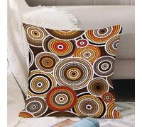 VJIZLOQB Throw Pillow Cushion Cover,Aboriginal art vector seamless background,Pillow Cover for Home Livingroom Couch Bed Sofa Decorate 16 x 16 in