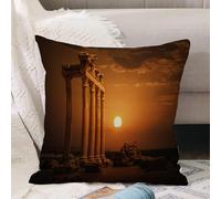 VJIZLOQB Throw Pillow Cushion Cover,Ancient decoration, Ancient statues of columns of monuments of the Empire of Ancient Rome,Pillow Cover for Home Livingroom Couch Bed Sofa Decorate 16 x 16 in