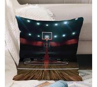 VJIZLOQB Throw Pillow Cushion Cover,Basketball court. Sport arena. 3d render background. unfocus in long shot distance,Pillow Cover for Home Livingroom Couch Bed Sofa Decorate 16 x 16 in