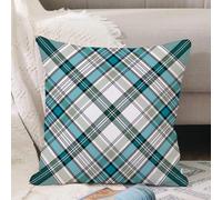 VJIZLOQB Throw Pillow Cushion Cover,Checkered vintage fashion in an English country house style with a modern look in bright c,Pillow Cover for Home Livingroom Couch Bed Sofa Decorate 20 x 20 in