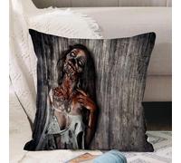 VJIZLOQB Throw Pillow Cushion Cover,close up portrait of young sexy beautiful girl with colorful face painting. Halloween prof,Pillow Cover for Home Livingroom Couch Bed Sofa Decorate 16 x 16 in