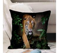 VJIZLOQB Throw Pillow Cushion Cover,Close Up Portraits of Bengal Tiger.,Pillow Cover for Home Livingroom Couch Bed Sofa Decorate 16 x 16 in