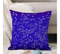 VJIZLOQB Throw Pillow Cushion Cover,Constellation, astronomy science star names,Pillow Cover for Home Livingroom Couch Bed Sofa Decorate 16 x 16 in