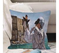 VJIZLOQB Throw Pillow Cushion Cover,Country Decorations, Pulcinella Painting from the Old Castle Classical Classical,Pillow Cover for Home Livingroom Couch Bed Sofa Decorate 16 x 16 in