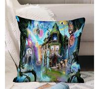 VJIZLOQB Throw Pillow Cushion Cover,crazy mansion with a lot of strange bizarre details strange hallucinogenic things happen h,Pillow Cover for Home Livingroom Couch Bed Sofa Decorate 20 x 20 in