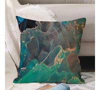 VJIZLOQB Throw Pillow Cushion Cover,Currents of translucent hues snaking metallic swirls and foamy sprays of color shape the l,Pillow Cover for Home Livingroom Couch Bed Sofa Decorate 16 x 16 in