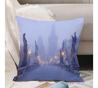 VJIZLOQB Throw Pillow Cushion Cover,Czech Republic Prague streets in neb,Pillow Cover for Home Livingroom Couch Bed Sofa Decorate 20 x 20 in