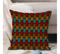 VJIZLOQB Throw Pillow Cushion Cover,Earth tones, native art of the East with abstract ethnic details. Ancient motifs of ancien,Pillow Cover for Home Livingroom Couch Bed Sofa Decorate 20 x 20 in