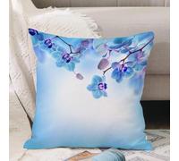 VJIZLOQB Throw Pillow Cushion Cover,Flower Decor, Orchids Asian Natural Flowers Reflections,Pillow Cover for Home Livingroom Couch Bed Sofa Decorate 16 x 16 in