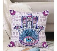 VJIZLOQB Throw Pillow Cushion Cover,Hamsa symbol. Decorative pattern. The ancient sign of Hand of Fatima.,Pillow Cover for Home Livingroom Couch Bed Sofa Decorate 16 x 16 in