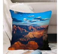 VJIZLOQB Throw Pillow Cushion Cover,Historic rock formation of the Grand Canyon at sunrise sky and clouds,Pillow Cover for Home Livingroom Couch Bed Sofa Decorate 16 x 16 in