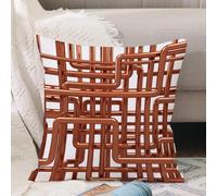 VJIZLOQB Throw Pillow Cushion Cover,Knot of Copper Pipes Complex Entangled Lines Hardware Industry Inspired Decorative,Bronze,Pillow Cover for Home Livingroom Couch Bed Sofa Decorate 16 x 16 in