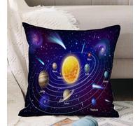 VJIZLOQB Throw Pillow Cushion Cover,Mercury Venus and Earth Mars Jupiter Saturn and Uranus or Neptune spin around Sun orbit. S,Pillow Cover for Home Livingroom Couch Bed Sofa Decorate 18 x 18 in